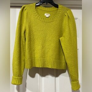 Anthropologie Women's Yellow Crew Neck Sweater